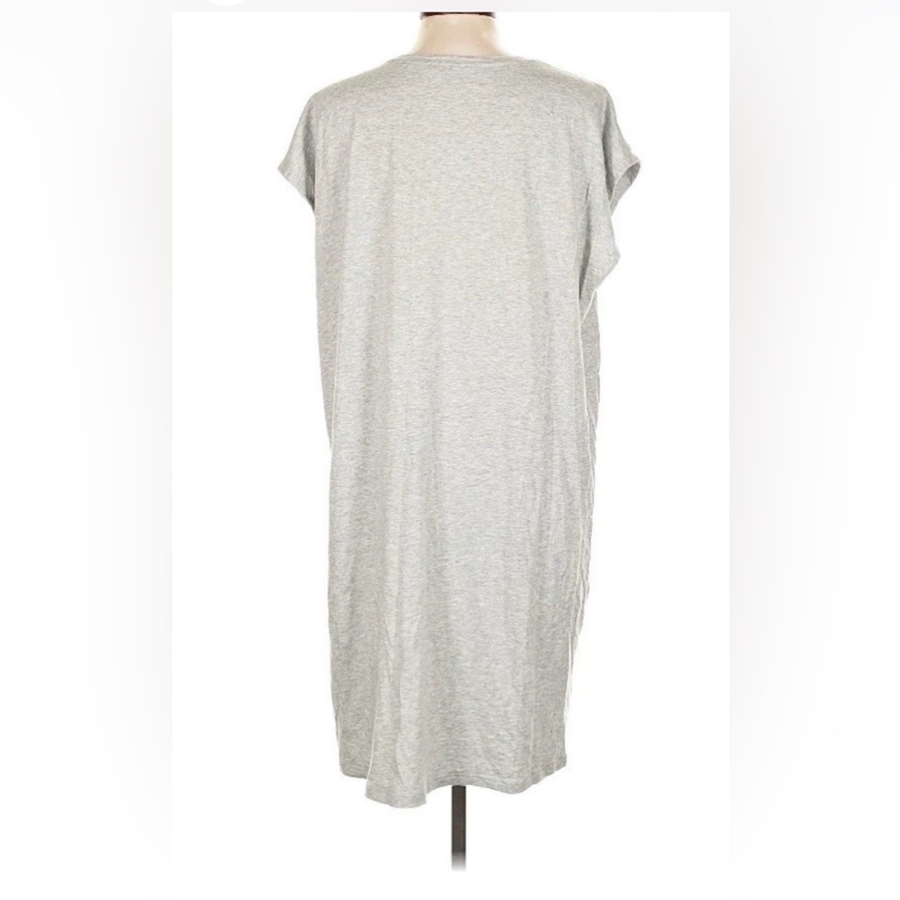 Lot of 3 perfect XL Eileen Fisher spring/summer dresses 48” B aqua grey camel - Picture 5 of 12